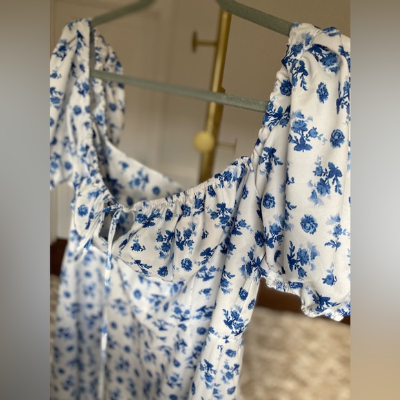 Cottagecore Castlecore Milkmaid Ditsy Floral Dress Romantic French Marthea - Picture 3 of 9